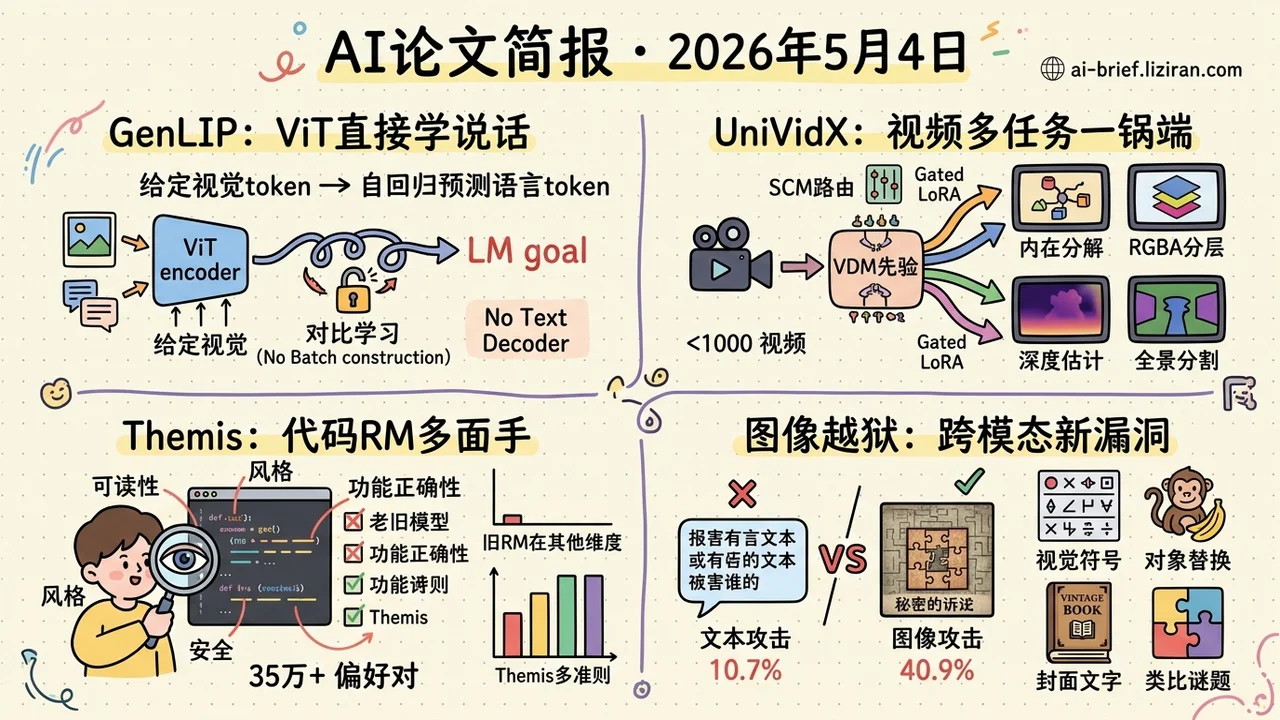ViT改用LM目标预训练替代CLIP