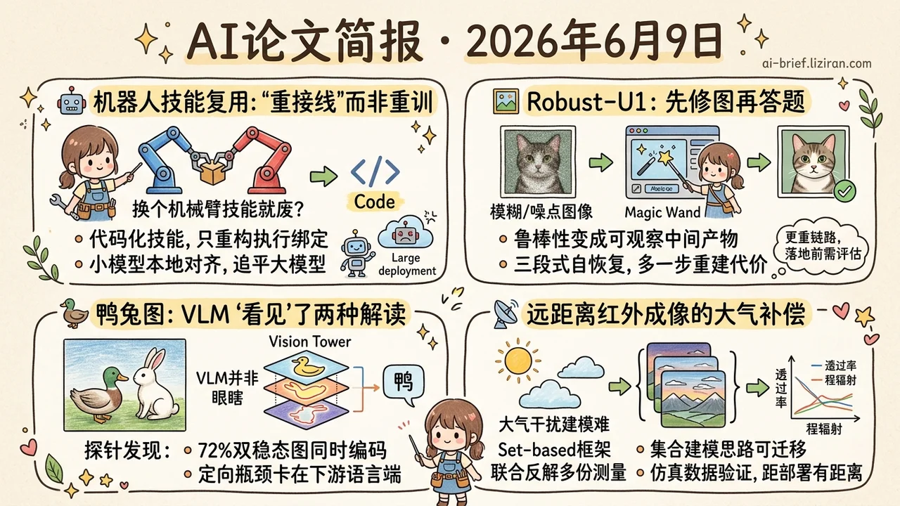 换机械臂不重训，VLM同时看见鸭兔